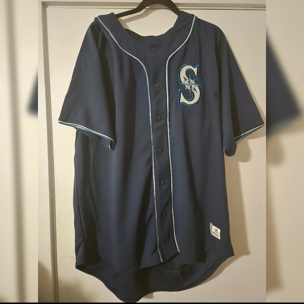 True Fans Men's Seattle Mariner's Baseball Jersey Shirt 2XL NEW NWT